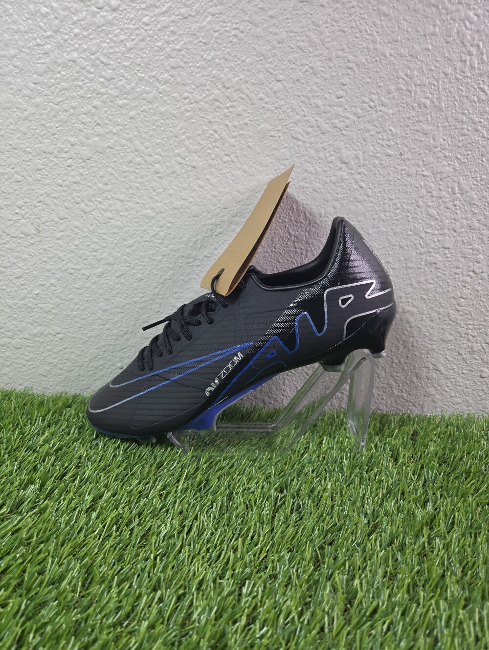 Nike Zoom Vapor 15 Elite FG 'Black Royal Blue' Cleats Size 7 Men Size 8.5 Women